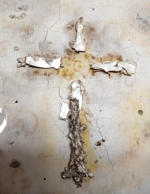 Judy Larson's Branching Out - , Metalwork, Butane Torch, Soldering, Solder, adding to scrap branch